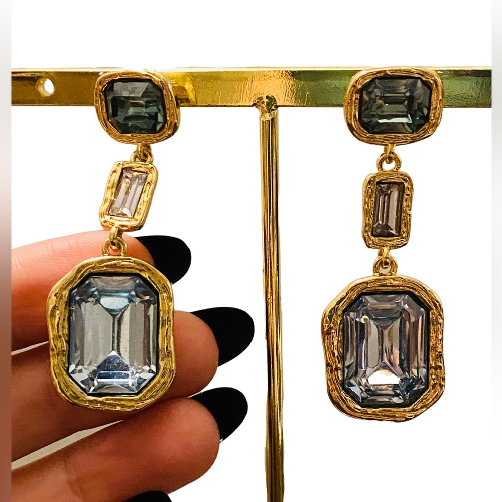 XL Multi Gemstone Drop Earrings